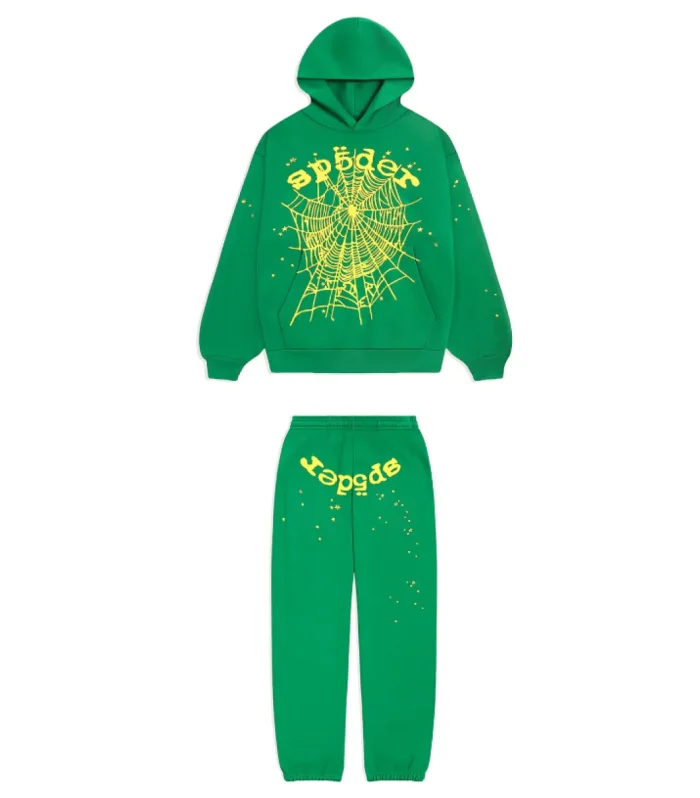SPDR Star OG Web V2 Hoodie and Sweatpant Set Grass Green
