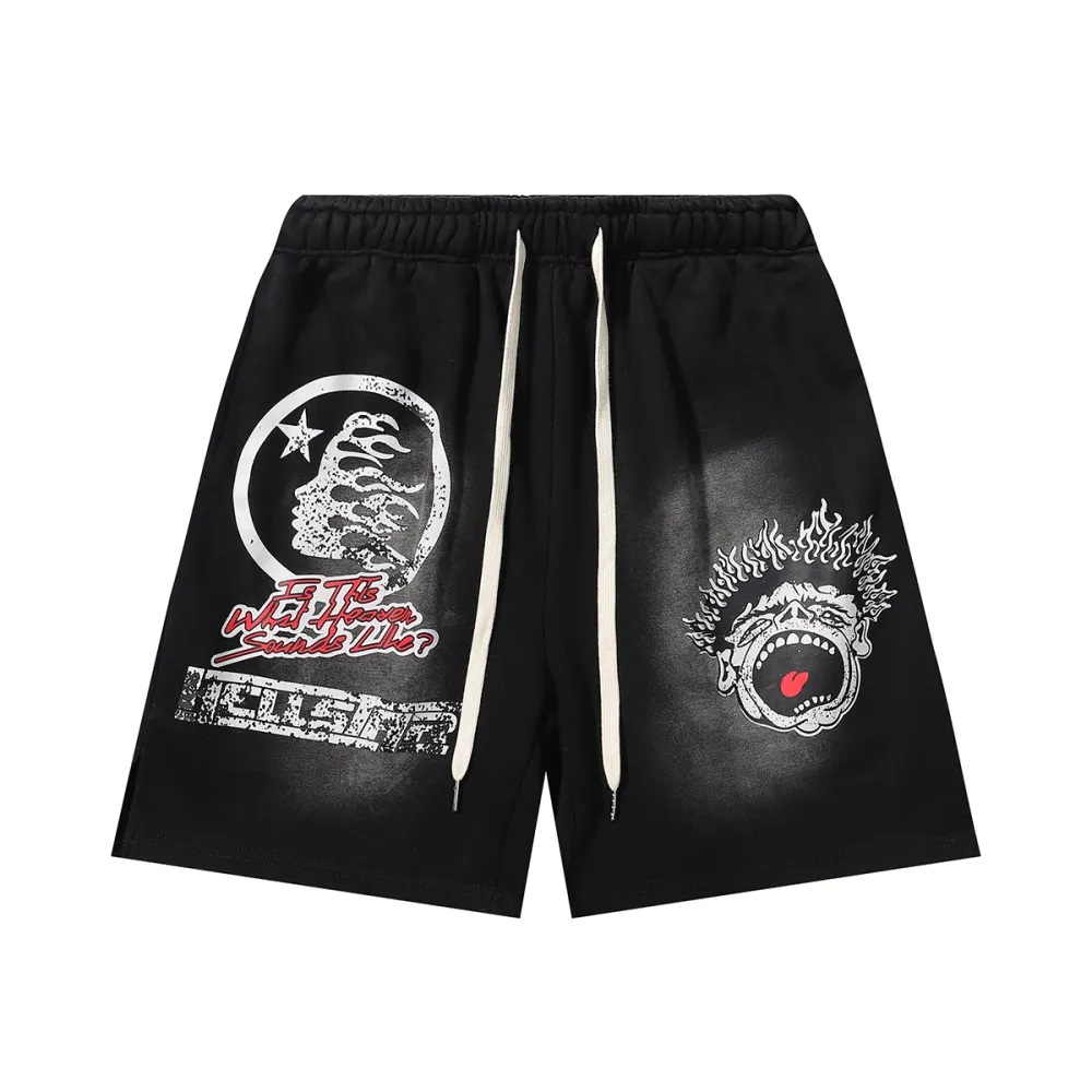 HSTR Records Funny Smiley Face Shorts - Image 3