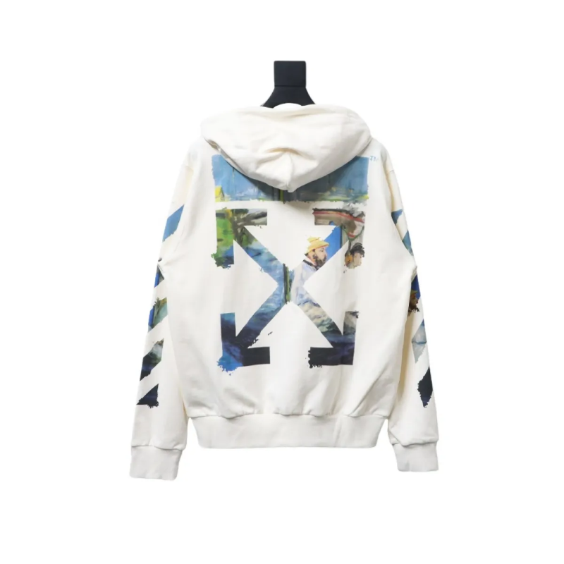 OFF WHT Pascal Arrow Zipped Hoodie White - Image 2