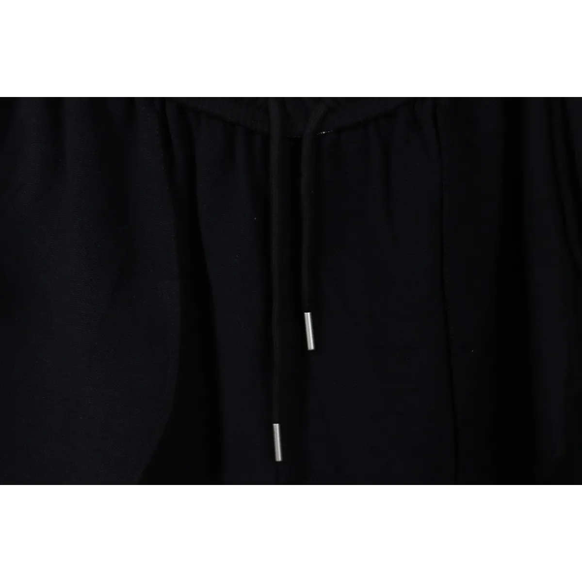 LV Floral Print Cotton Track Shorts Black - Image 7