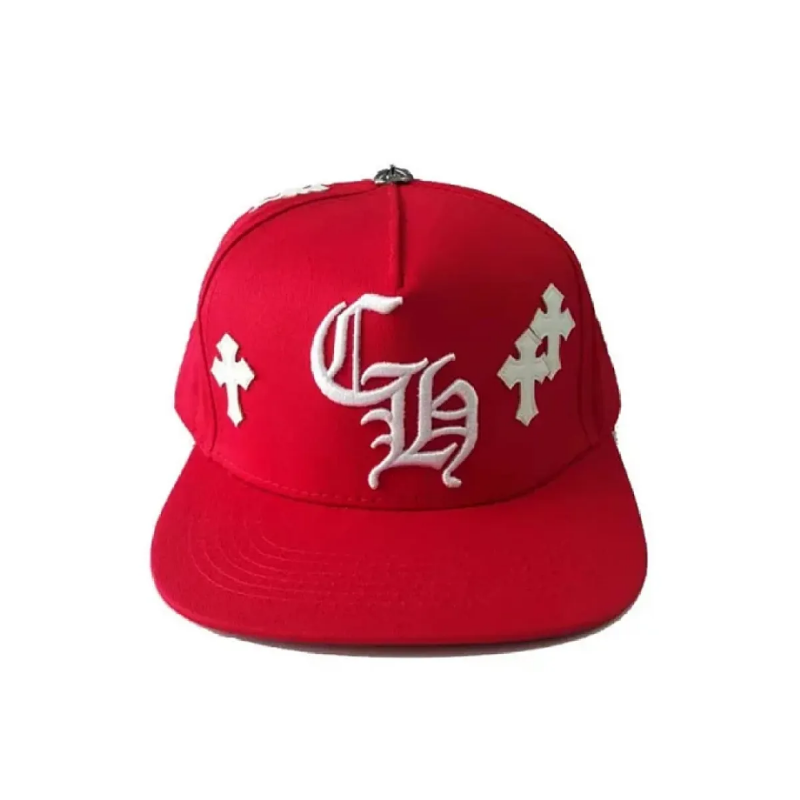 CHRM HRTS Cross Patch Baseball Hat Red