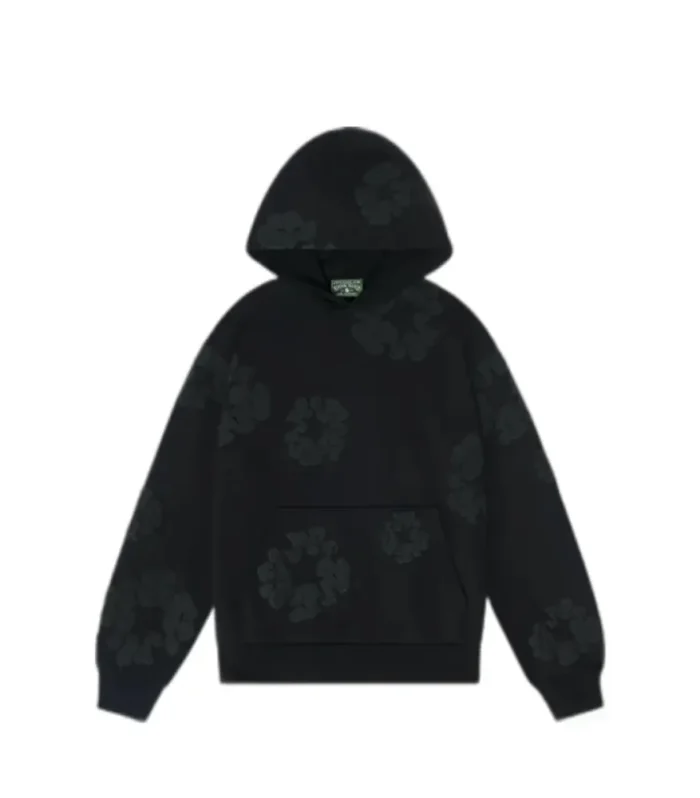 DNM TRS Cotton Wreath Hooded Sweatshirt Black Monochrome