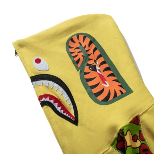 BP Hoodie Yellow Shark Camo Bape Full-Zip - Image 7