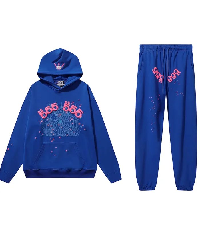 SPDR Angel Number Hoodie and Sweatpant Set Blue