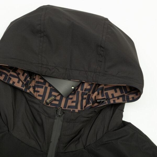FND Hooded Eyes Jacket Black and Brown - Image 4