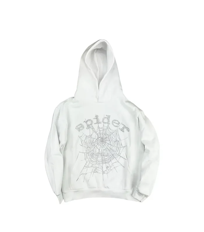 SPDR OG Rhinestone Logo Hoodie White