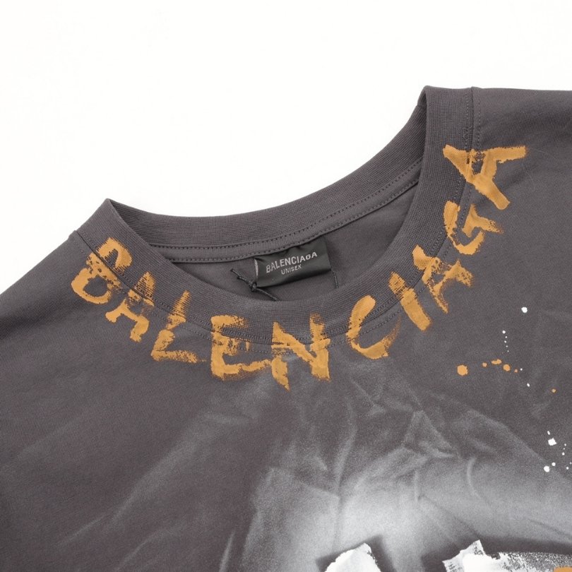 BLNCG T-shirt BB Logo Spray Paint Black - Image 3