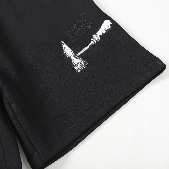 LV Shorts Black Embroidered Tools - Image 6
