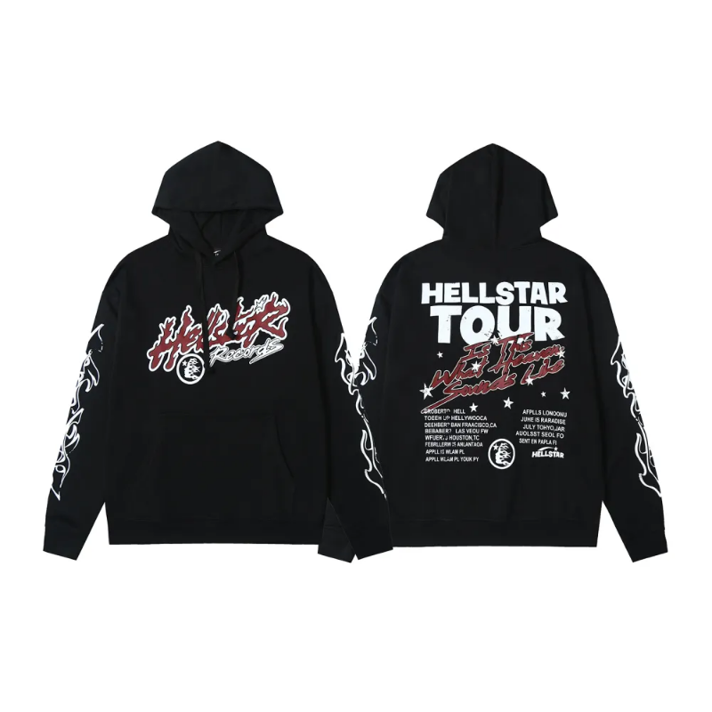 HLSTR Studios Records Tour Hoodie Black