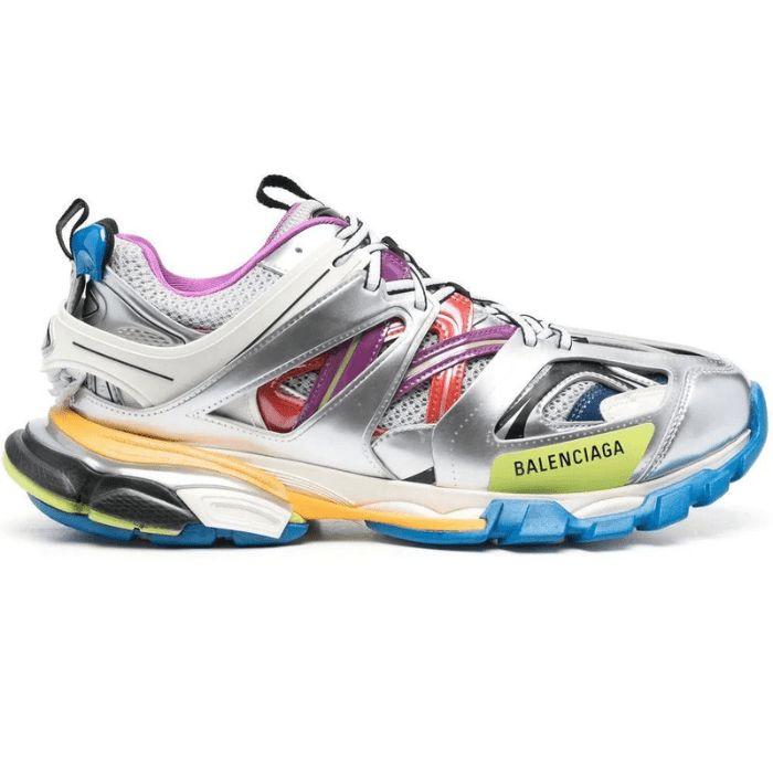 Track metallic panelled sneakers - Image 4