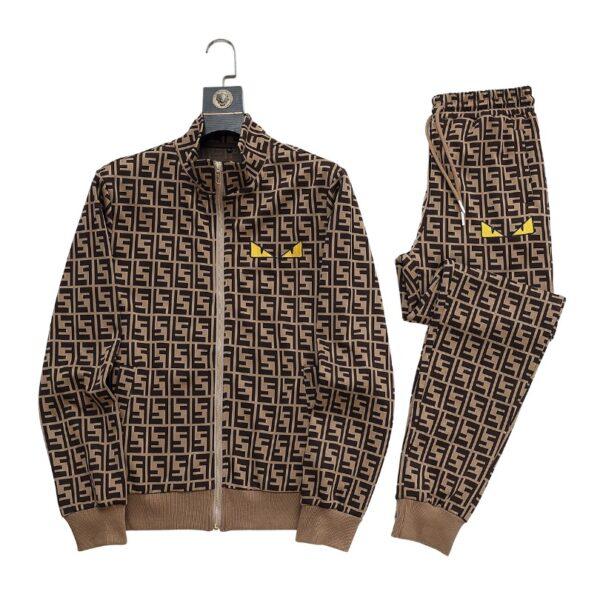FND Set Tracksuit Monogram Beige