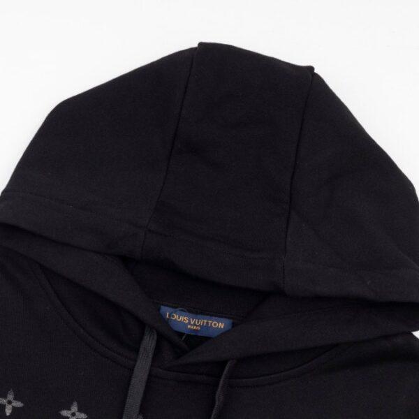 LV Hoodie Black Monogram Gradient - Image 3