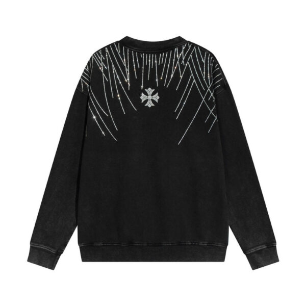 CHRM HRTS Sweatshirt Rhinestone Graphic CH048 - Image 2