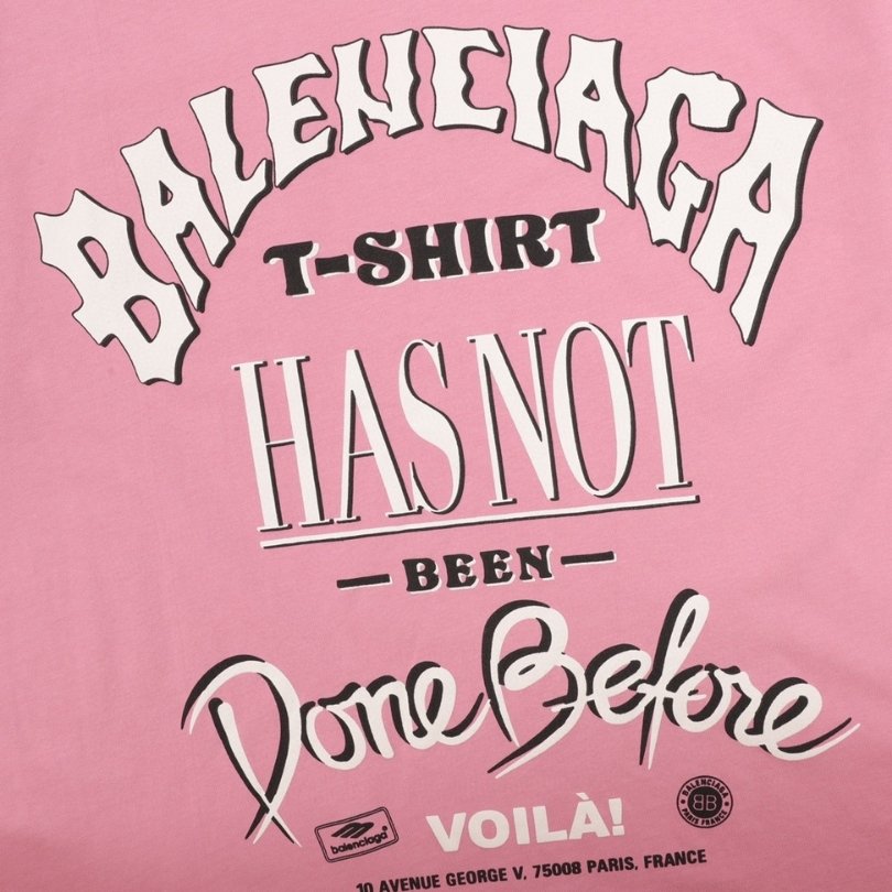 BLNCG T-shirt Graphic Slogan Distressed Pink - Image 4