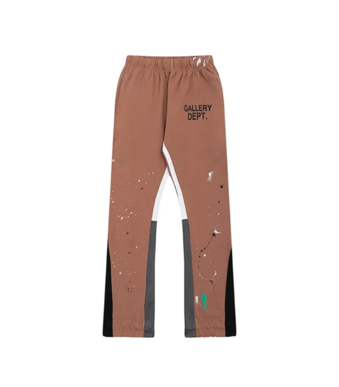 GD Painted Flare Sweat Pants Brown