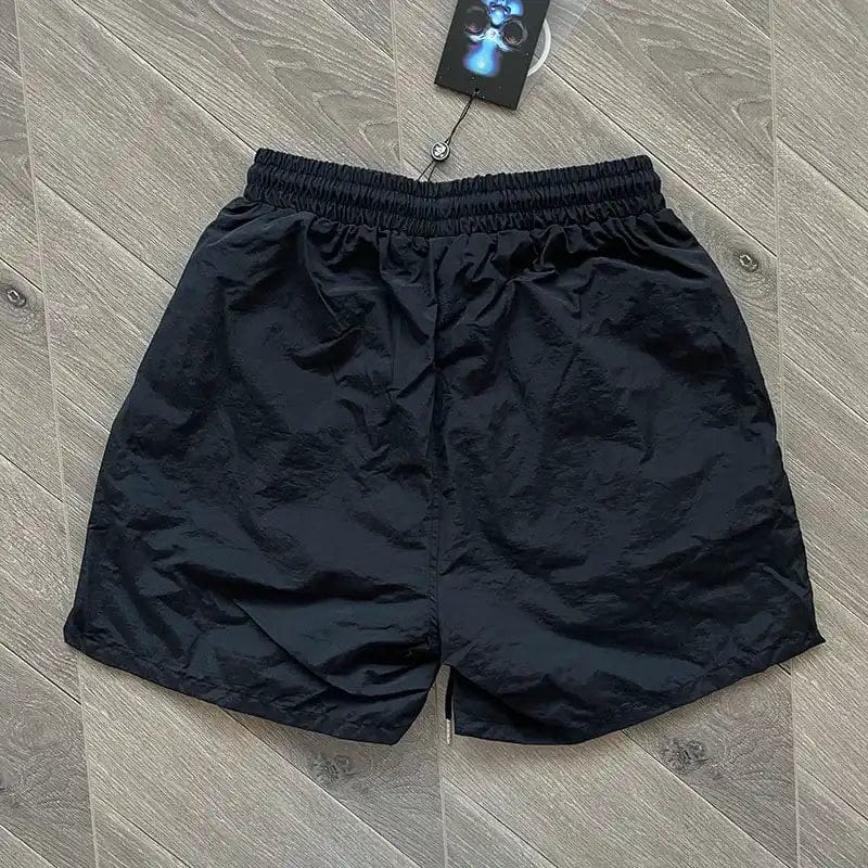 HLSTR Waxed Nylon Athletic Shorts Black - Image 4