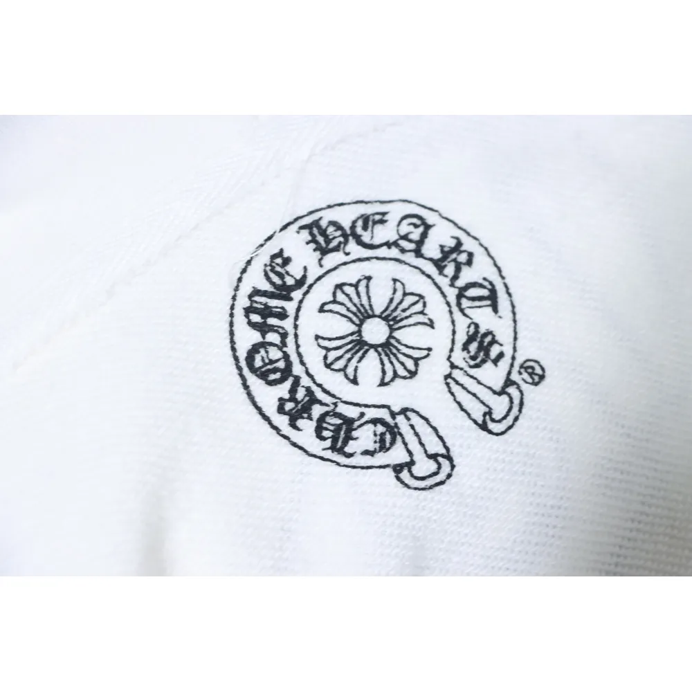 CHRM HRTS Cuff Sanskrit Print Zip-Up Hoodie White - Image 7