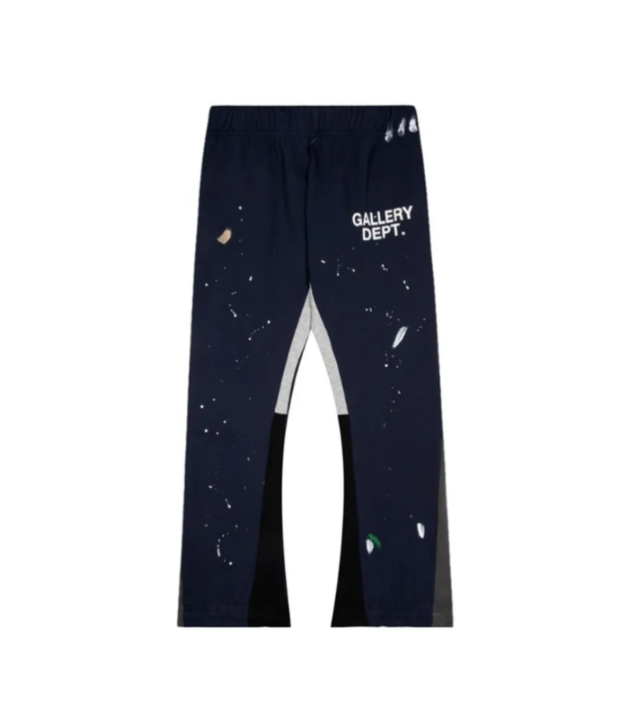 GD Painted Flare Sweat Pants Navy Blue