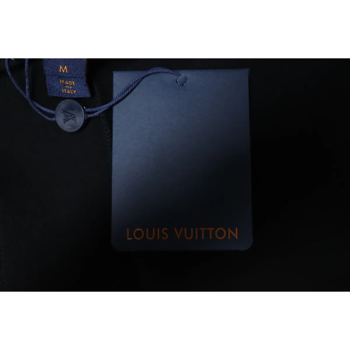 LV Pearl Pendant Embroidered Jersey Black Shorts - Image 7