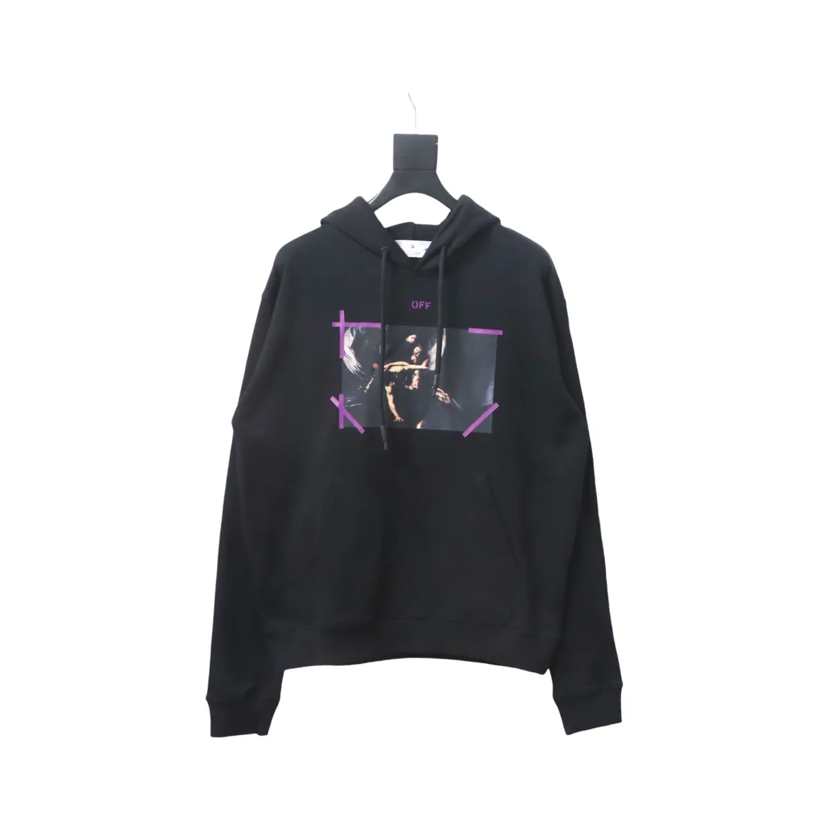 OFF WHT Caravaggio Hoodie Black Purple - Image 2