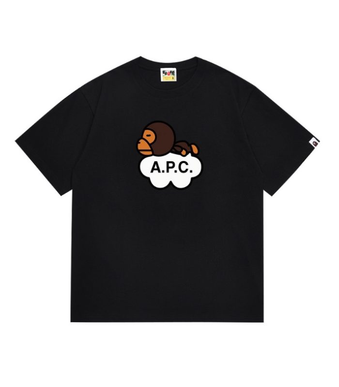 BP T-shirt Baby Milo Banana Ape Head Black