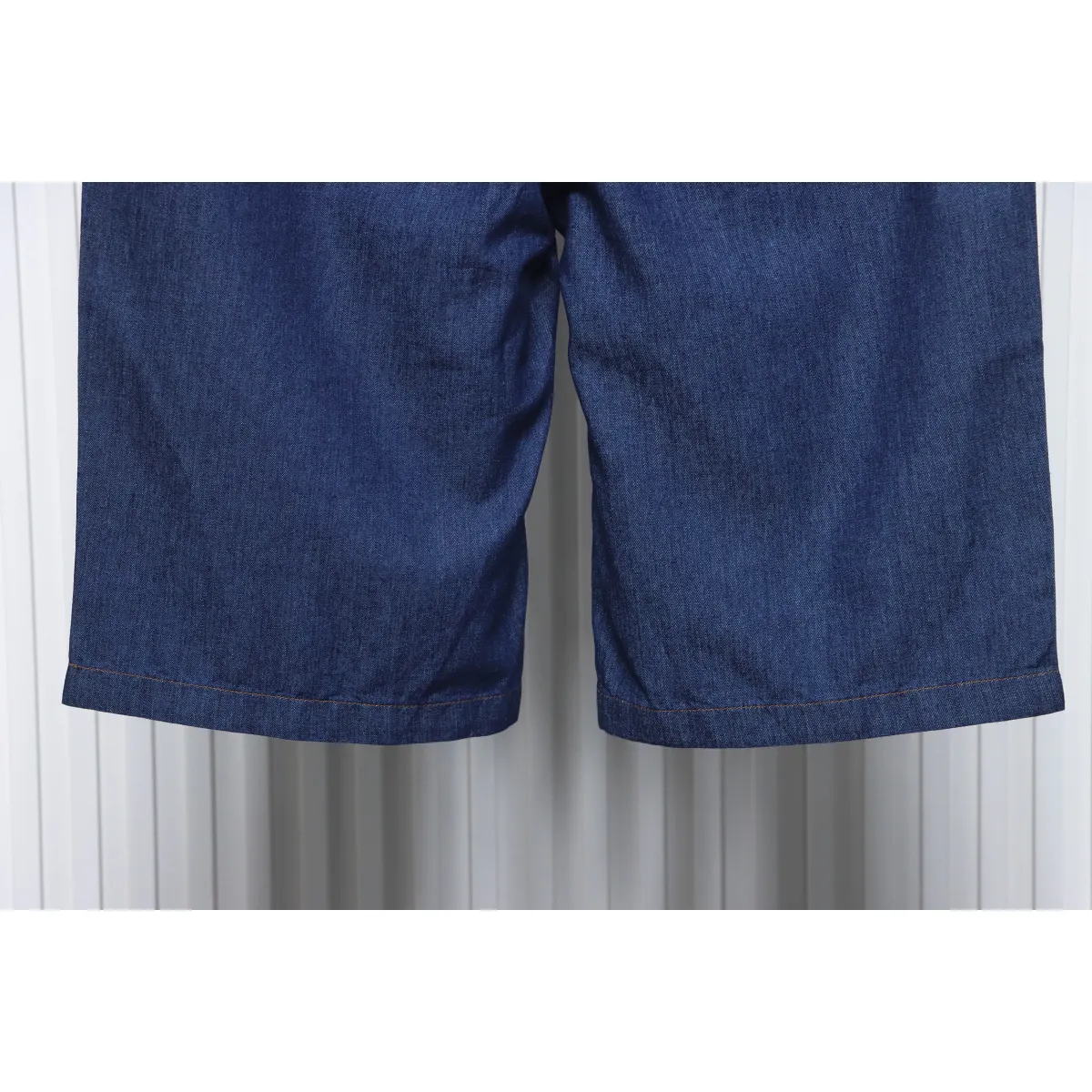 LV Rope Embroidery Denim Shorts - Image 9