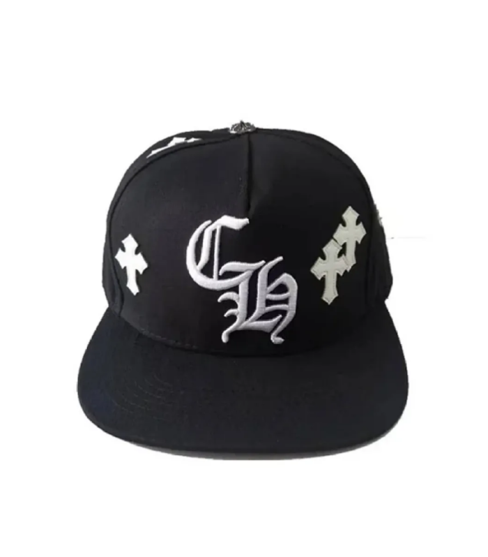 CHRM HRTS Cross Patch Baseball Hat Black