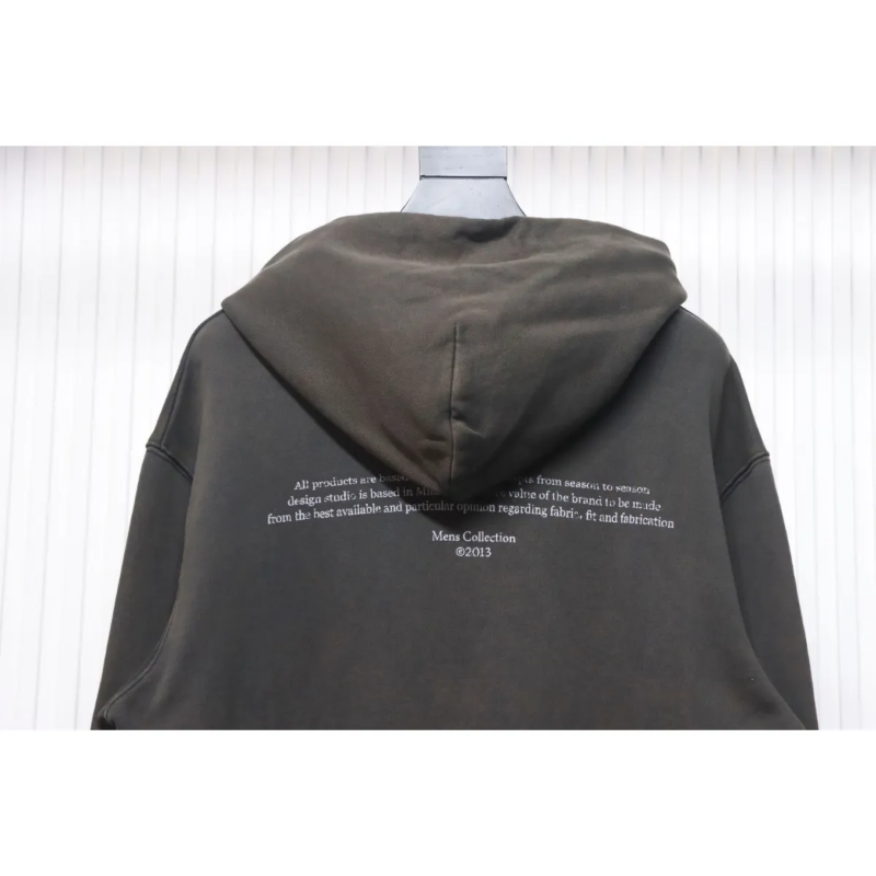 OFF WHT Graphic Print Cotton Drawstring Hoodie - Image 8