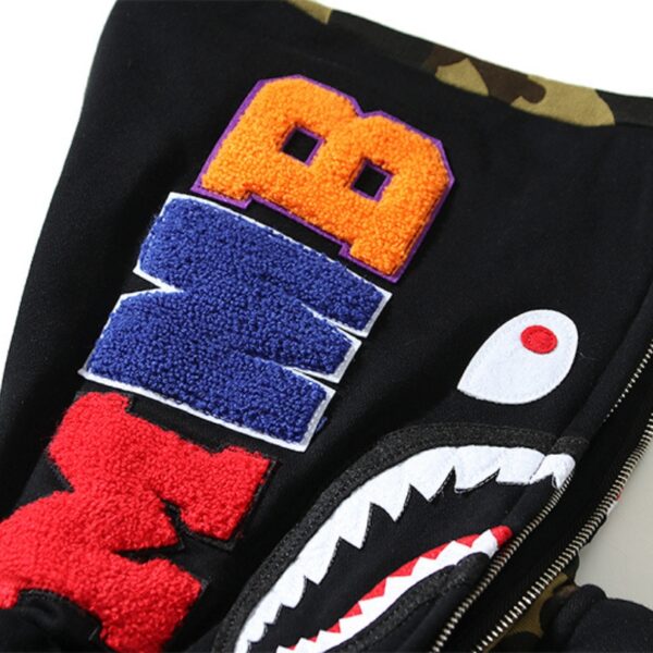 BP Hoodie Shark Skull Full-Zip Camo - Image 4
