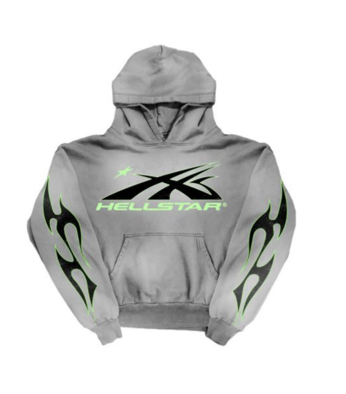 HLSTR Hoodie Logo Flame Grey/Green