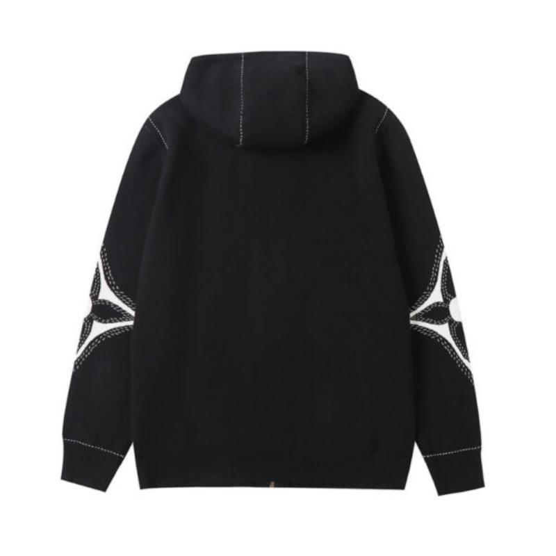 LV Hoodie Embroidered Zip - Image 2