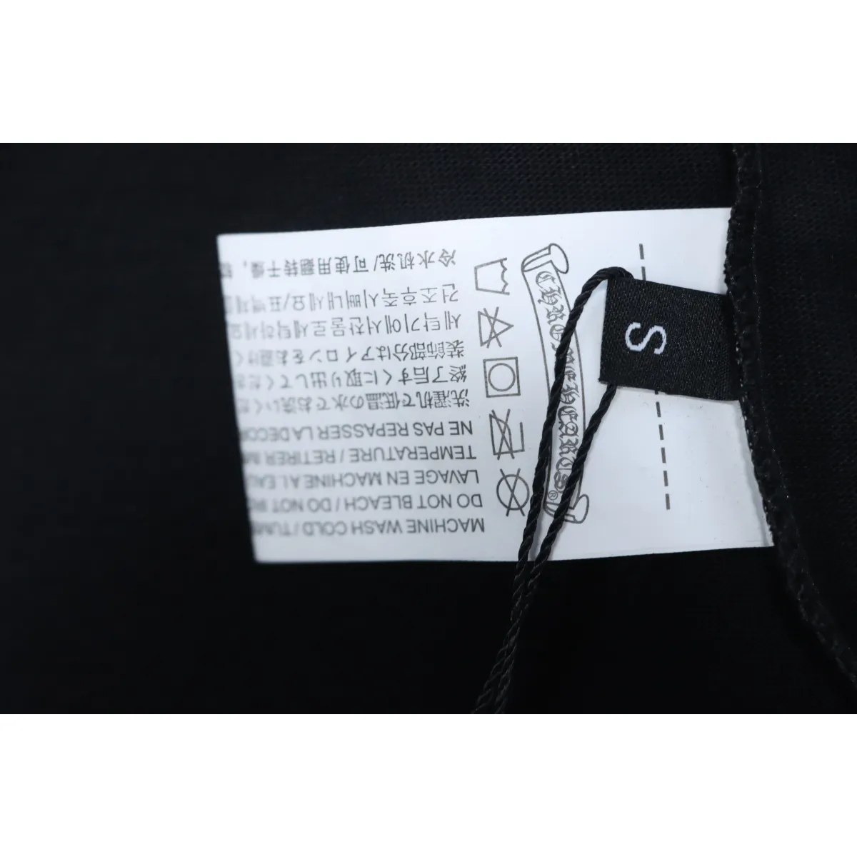 CHRM HRTS Blue Horseshoe Cross Long Sleeve T Shirt Black - Image 11