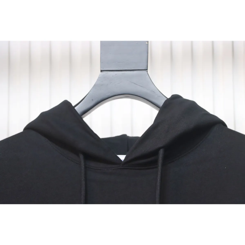 OFF WHT Arrow Print Hoodie Black Red - Image 3