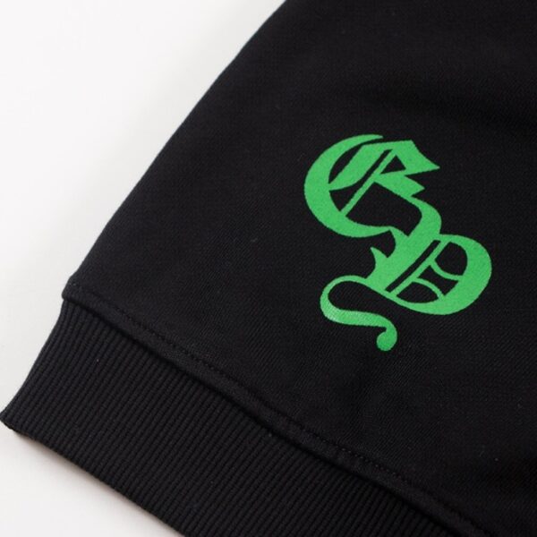CHRM HRTS Sweatshirt Neon Green Crosses Black CH009 - Image 5