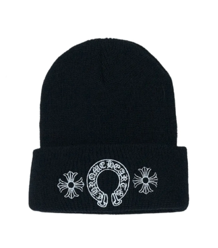 CHRM HRTS Horse Shoe Beanie Black